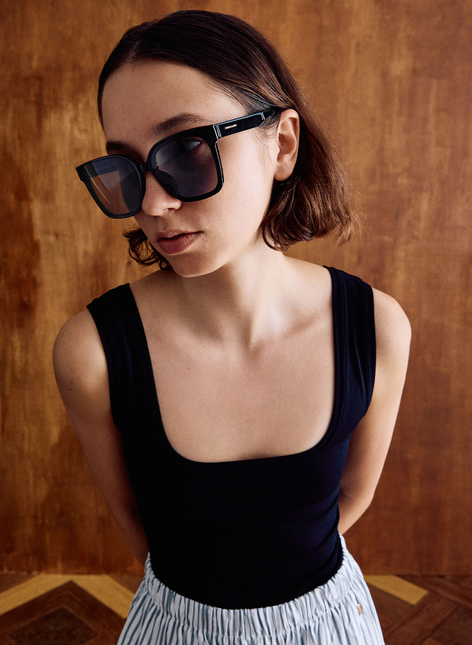 Brea Foldable Sunglasses, Black, hi-res