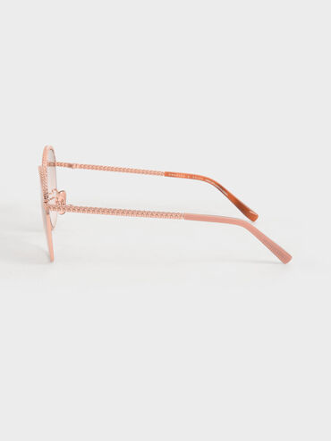 Braided Butterfly Sunglasses, Oro rosa, hi-res