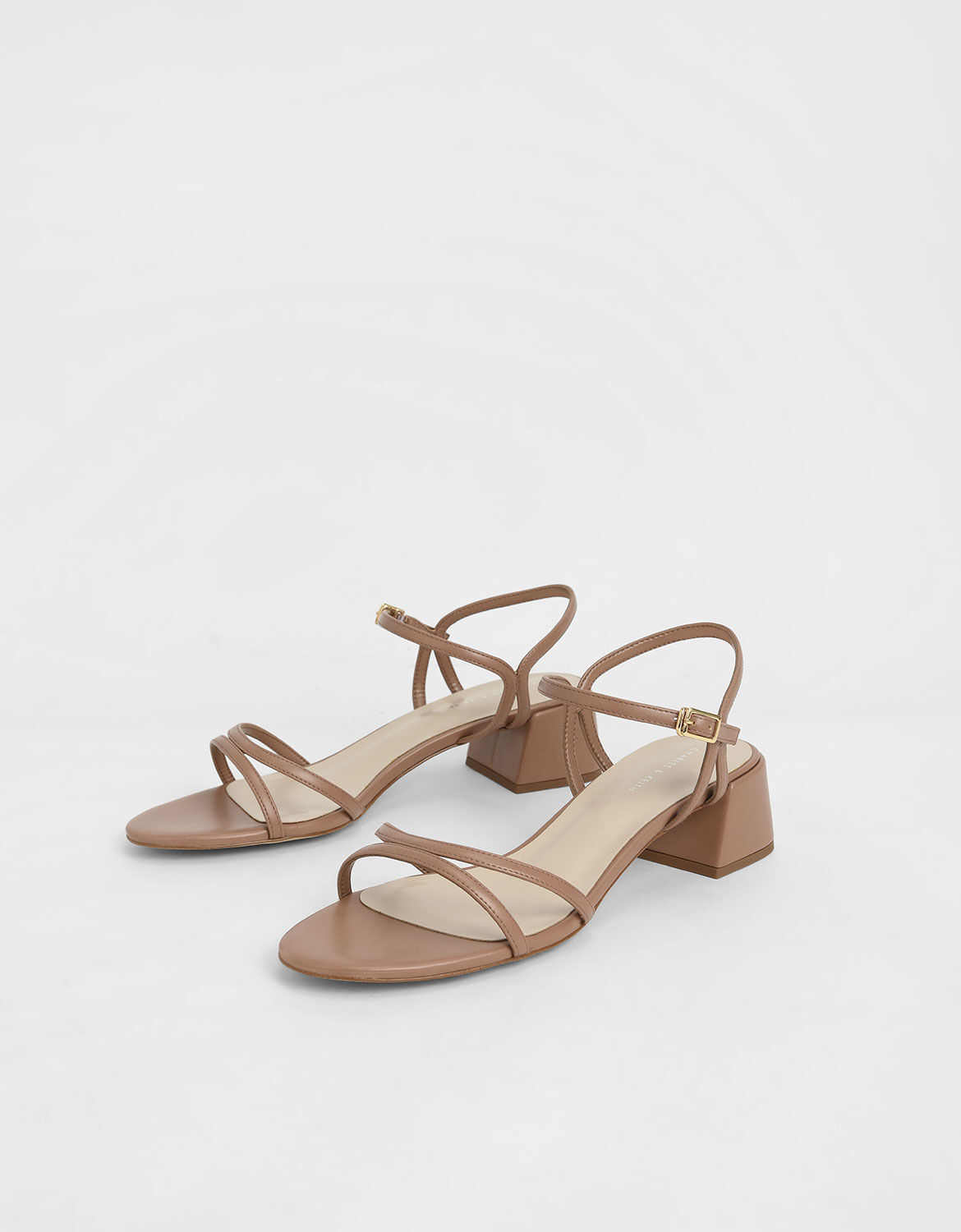 tan mid heel sandals