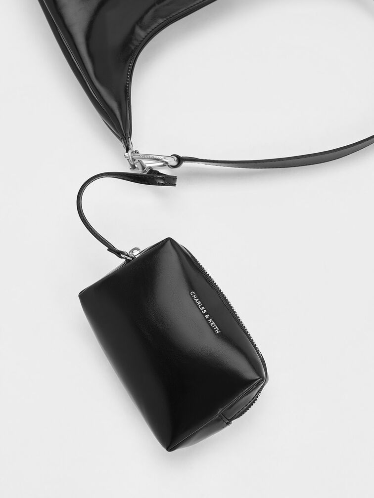 Bolso hobo Lumen holgado, Noir, hi-res