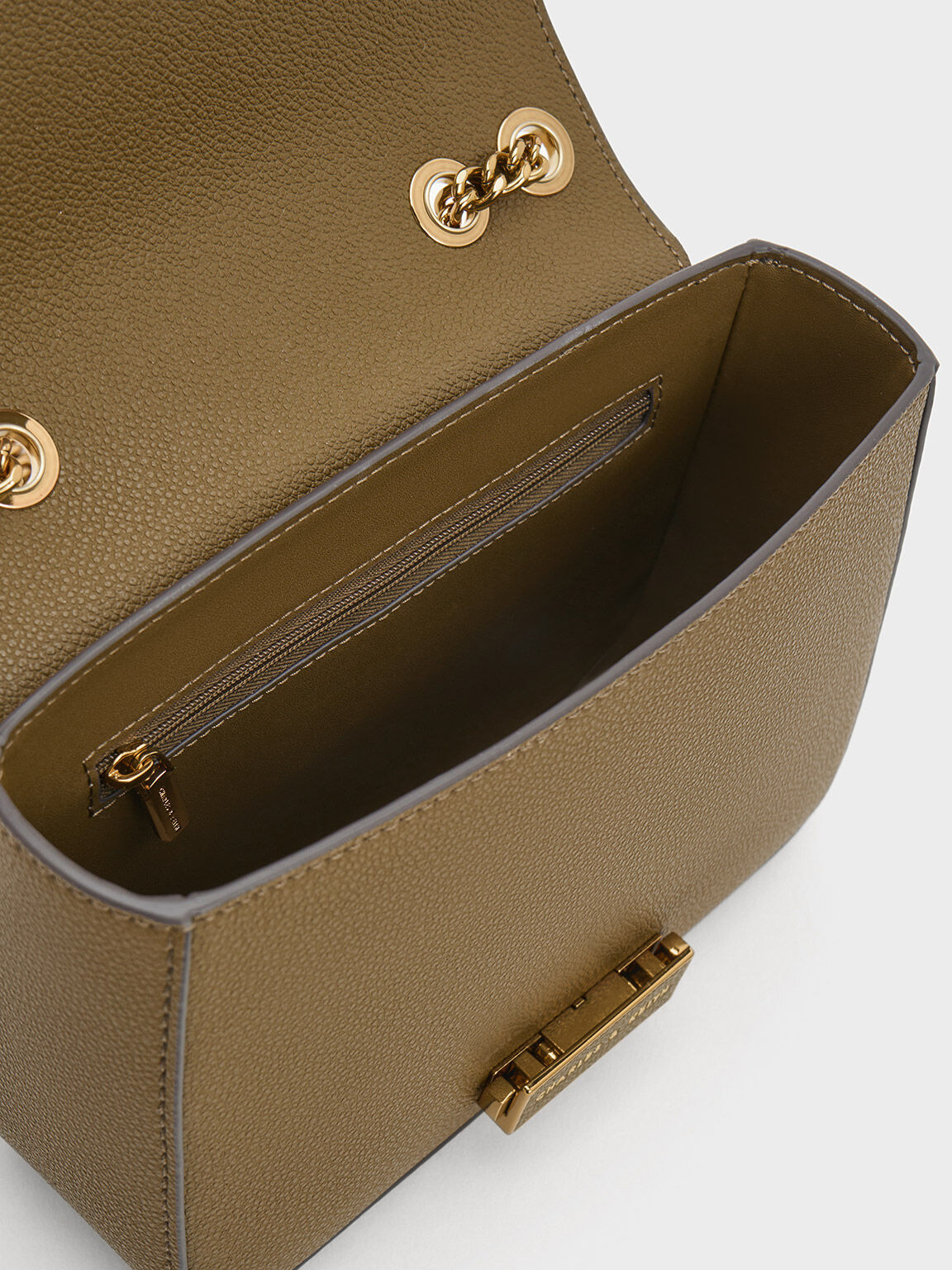 Charles and keith hotsell gold chain sling bag
