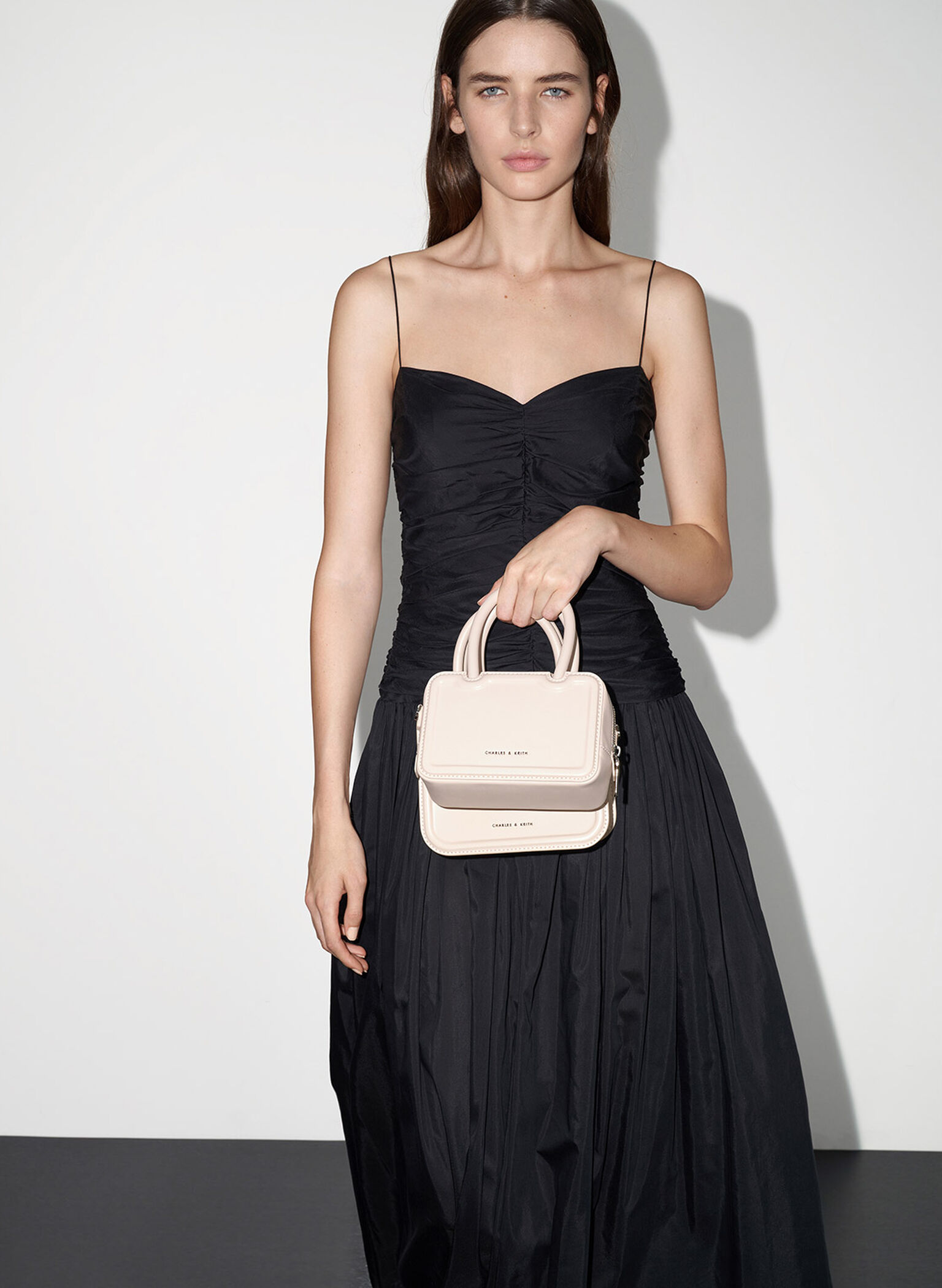 Perline Sculptural Top Handle Bag, Oat, hi-res