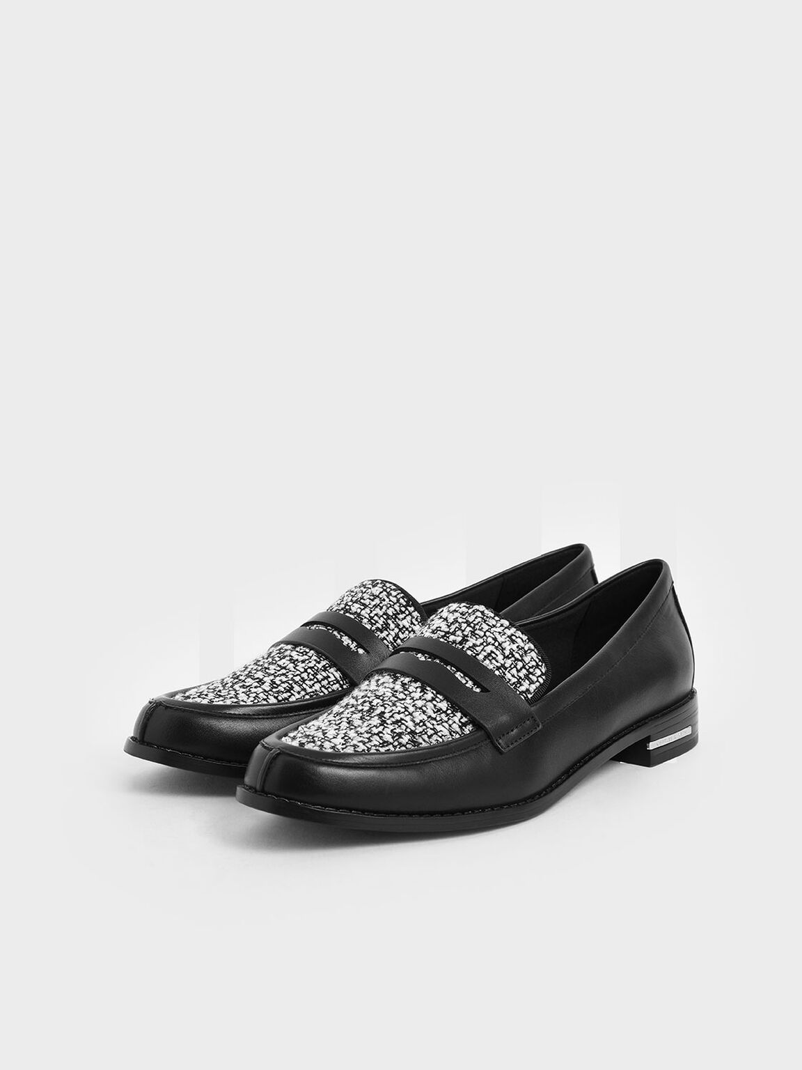 Classic Tweed Penny Loafers, Multi, hi-res