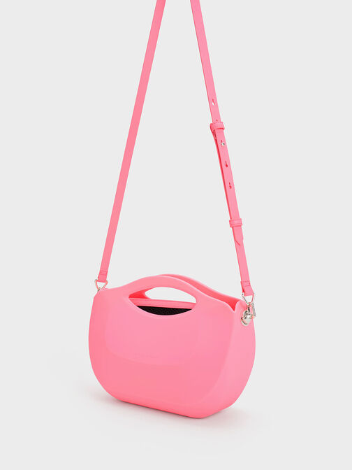 Cocoon Curved Handle Bag, Pink, hi-res