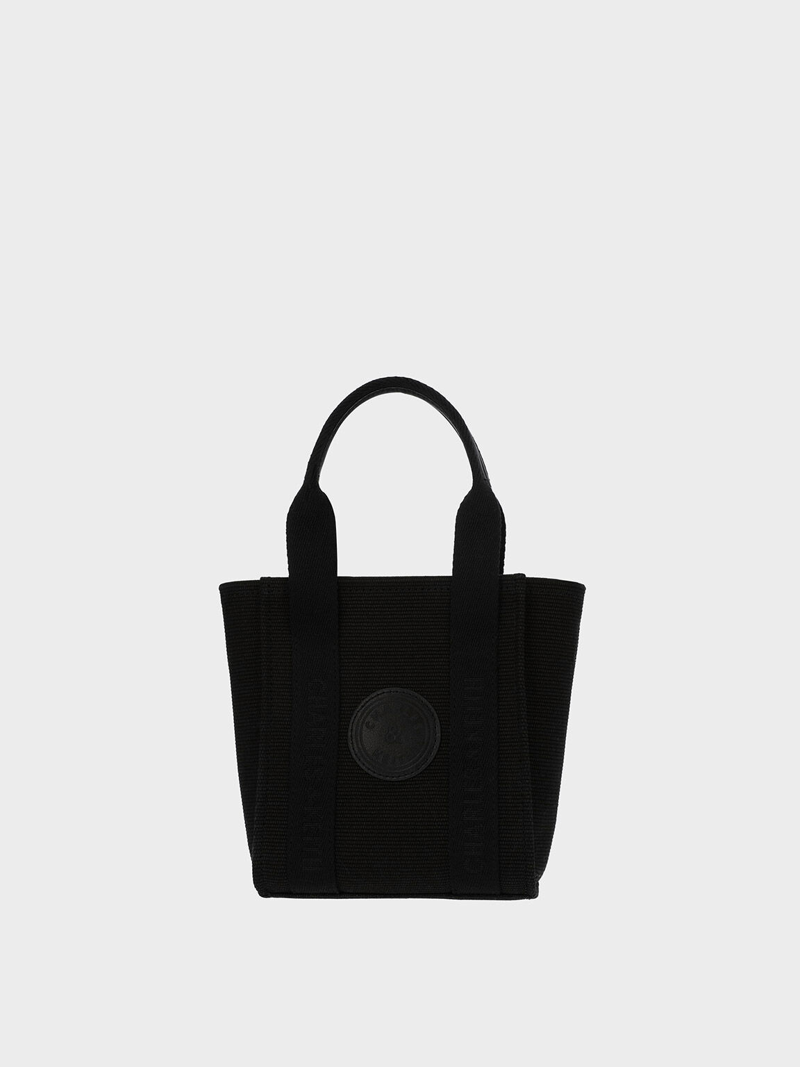 Mini Canvas Tote Bag, Black, hi-res