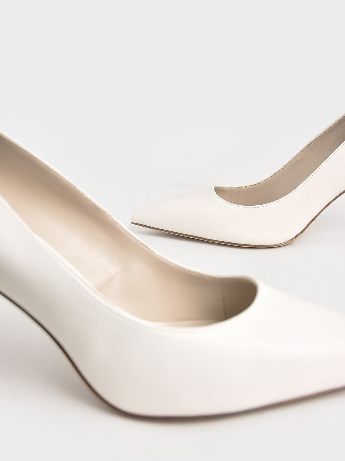 Classic Stiletto Heel Pumps, Cream, hi-res