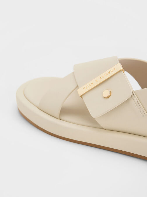 Crossover Back Strap Sandals, Chalk, hi-res