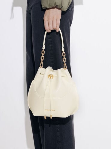 Cassiopeia Bucket Bag, Cream, hi-res