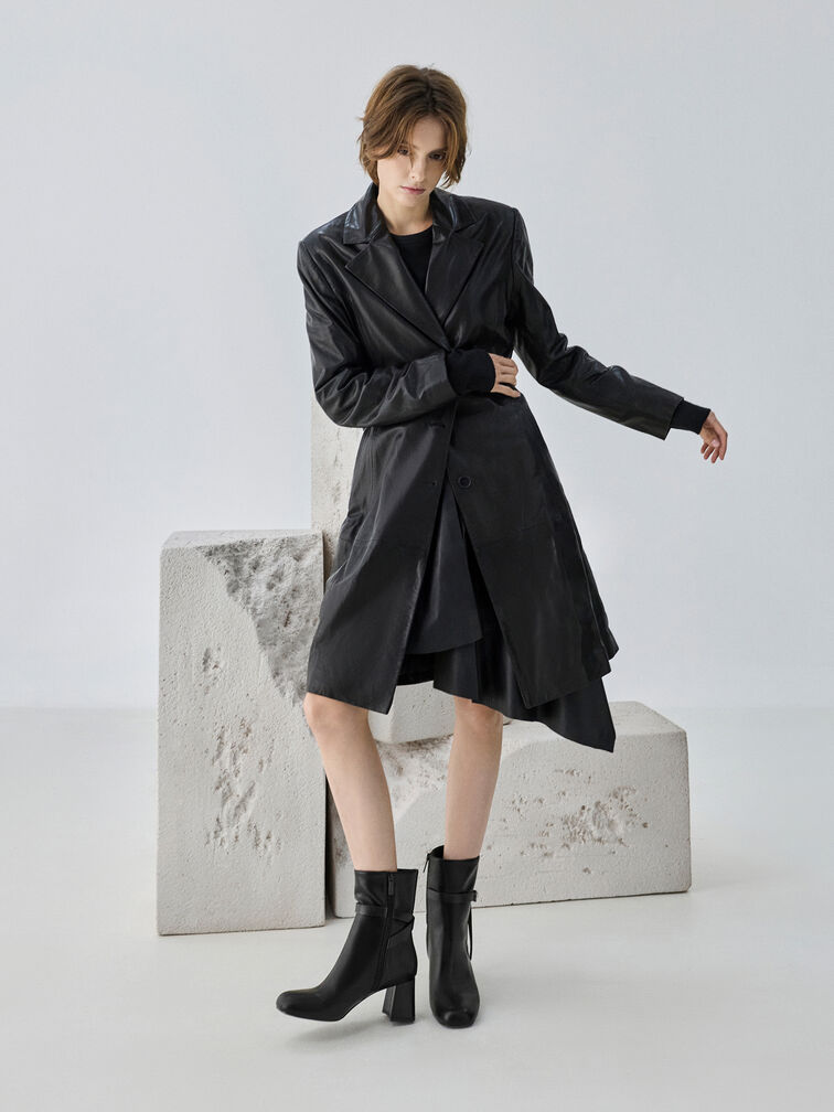 Eliza Block-Heel Ankle Boots, Black, hi-res