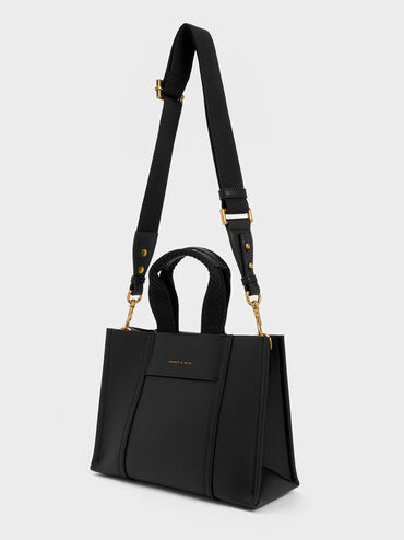 Mini Shalia Tote Bag, Black, hi-res