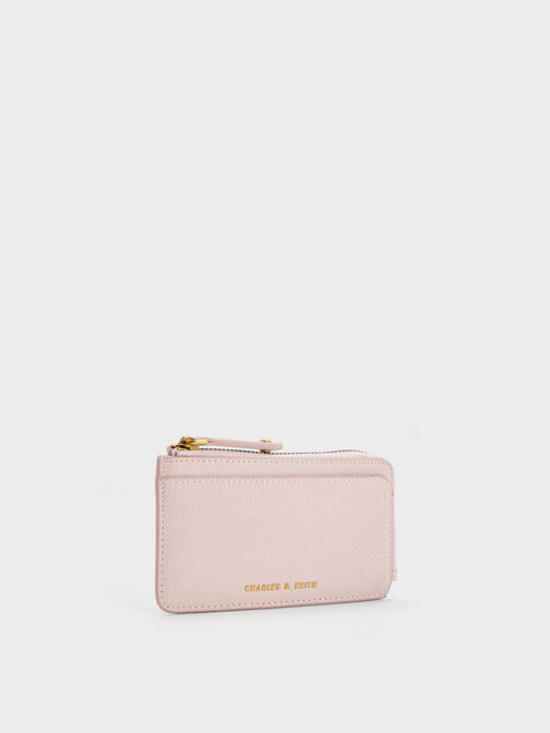 Zip Card Holder, Pink, hi-res