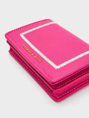 Astra Contrast Trim Wallet, Fuchsia, hi-res