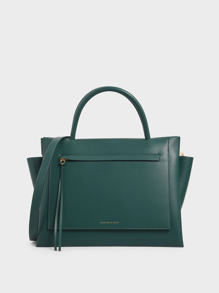 大型鞦韆手提包, 深綠色, hi-res