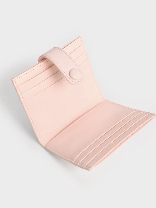 Snap Button Card Holder, Light Pink, hi-res