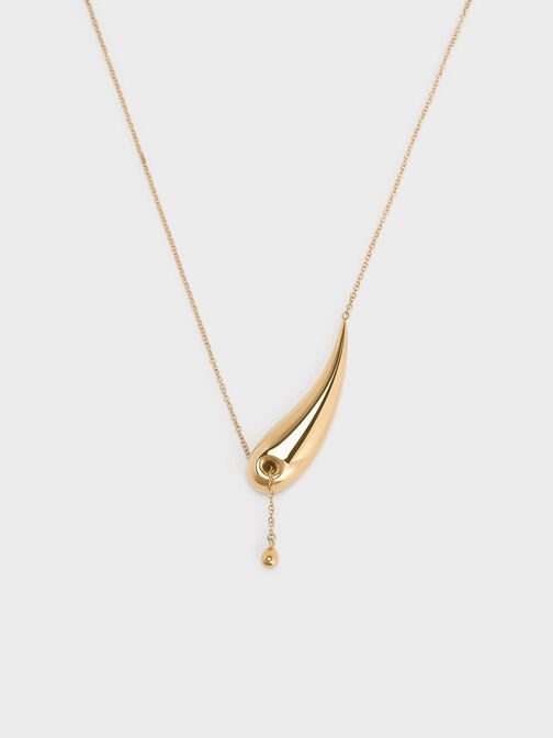 Eimear Sculptural Asymmetrical Necklace, Gold, hi-res