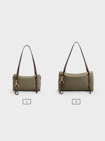 Sac Port&eacute; &Eacute;paule en Nylon Levy, Deep Olive, hi-res