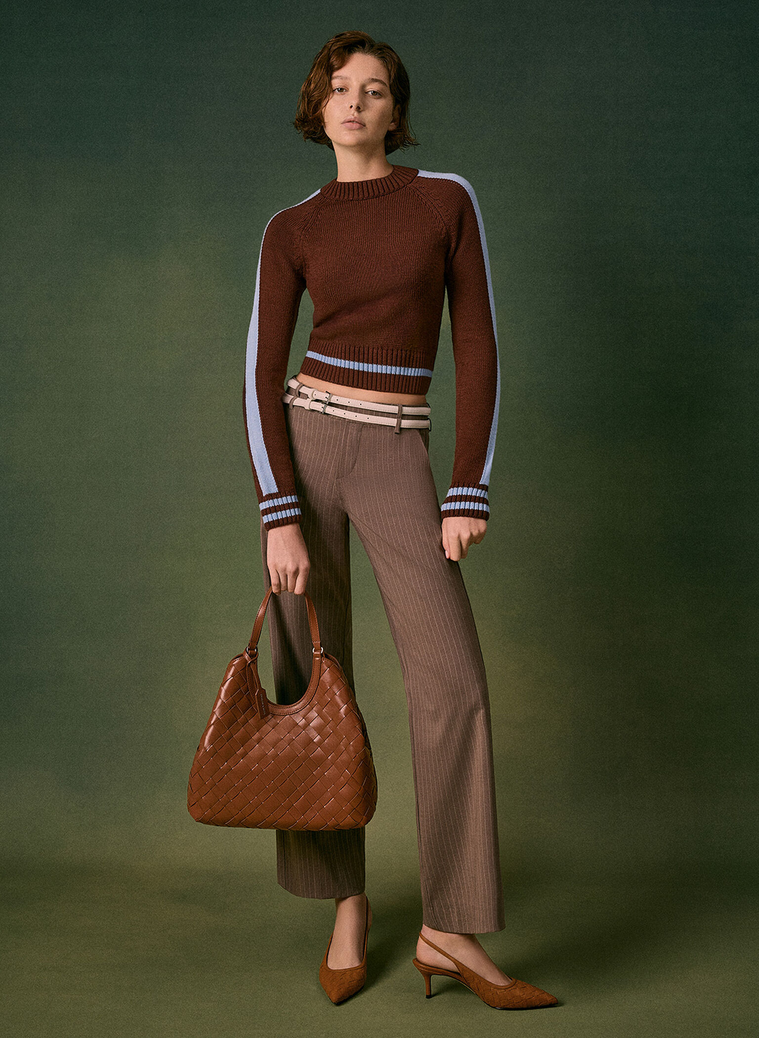 Ivette Woven Tote Bag, Chocolate, hi-res