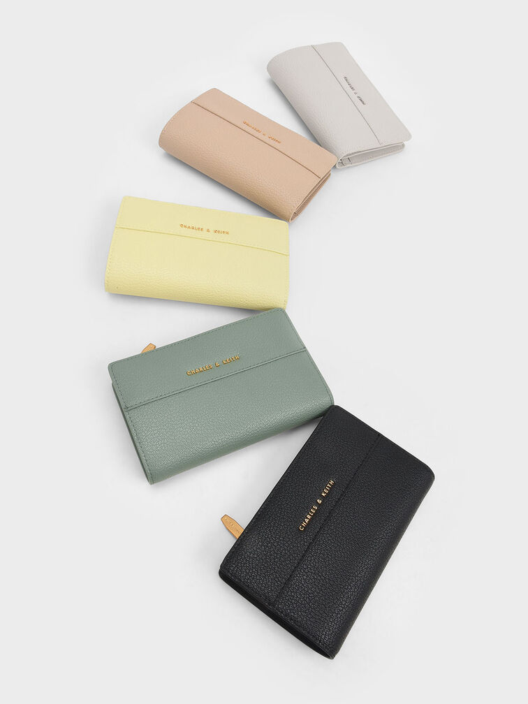Top Zip Short Wallet, Sage Green, hi-res