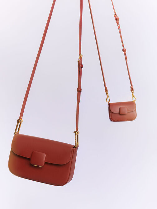 Micro Koa Square Push-Lock Bag, Brick, hi-res