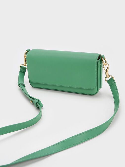 Green Pu Leather Charles Keith Latest Handy Sling Bag, For Office