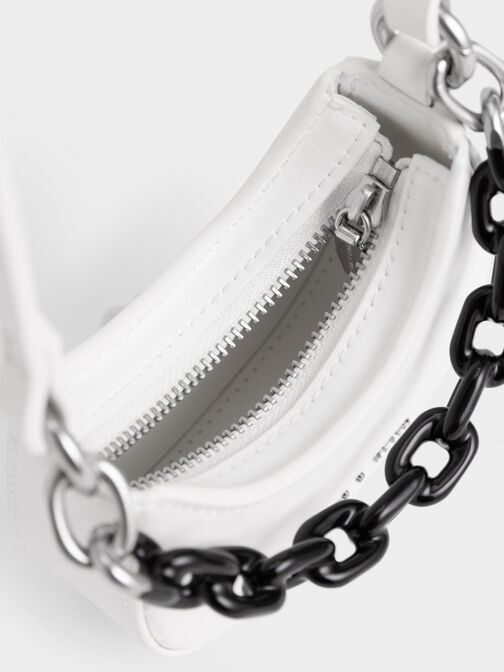 Koi Chain Handle Mini Bag, White, hi-res