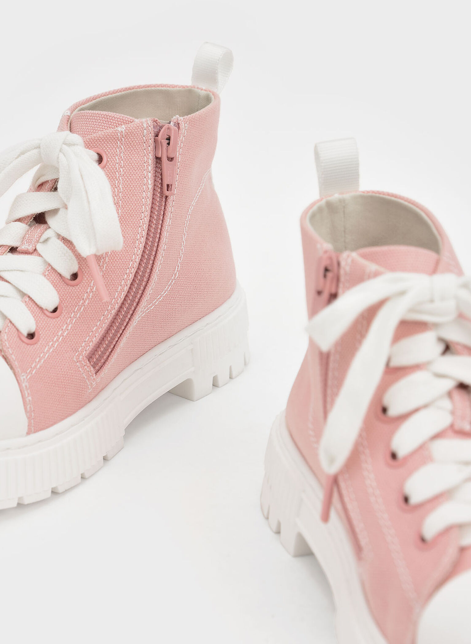環保材質：兒童厚底短靴, 粉紅色, hi-res