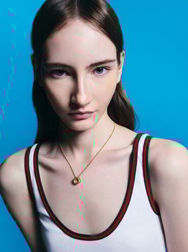 Collar Maeve con adornos de perlas, Dorado, hi-res