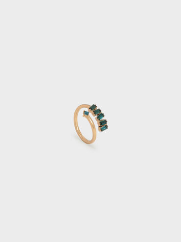 施華洛世奇®水晶流星戒指, 綠色, hi-res