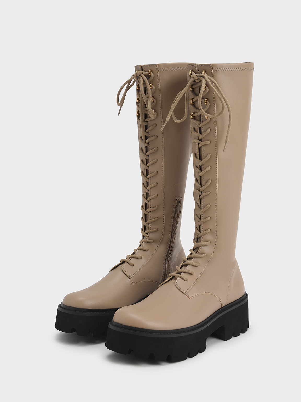 Commute Knee-High Boots​, Taupe, hi-res