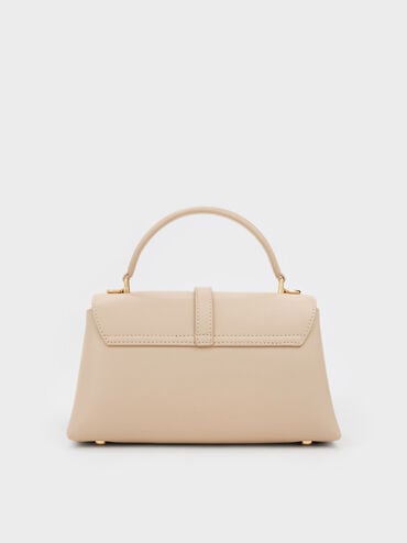 Sac à main à boucle métallique et lanière en chaîne Adalyn, Avoine neutre, hi-res
