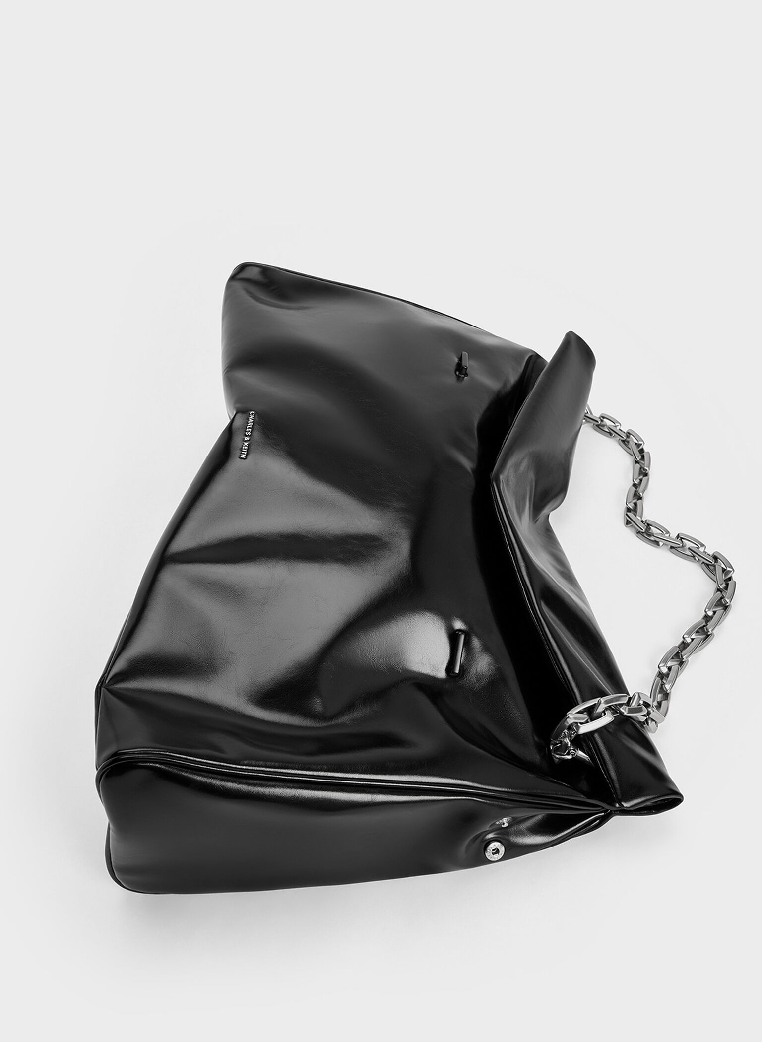 Andromeda Chunky-Chain Trapeze XL Tote Bag, Noir, hi-res