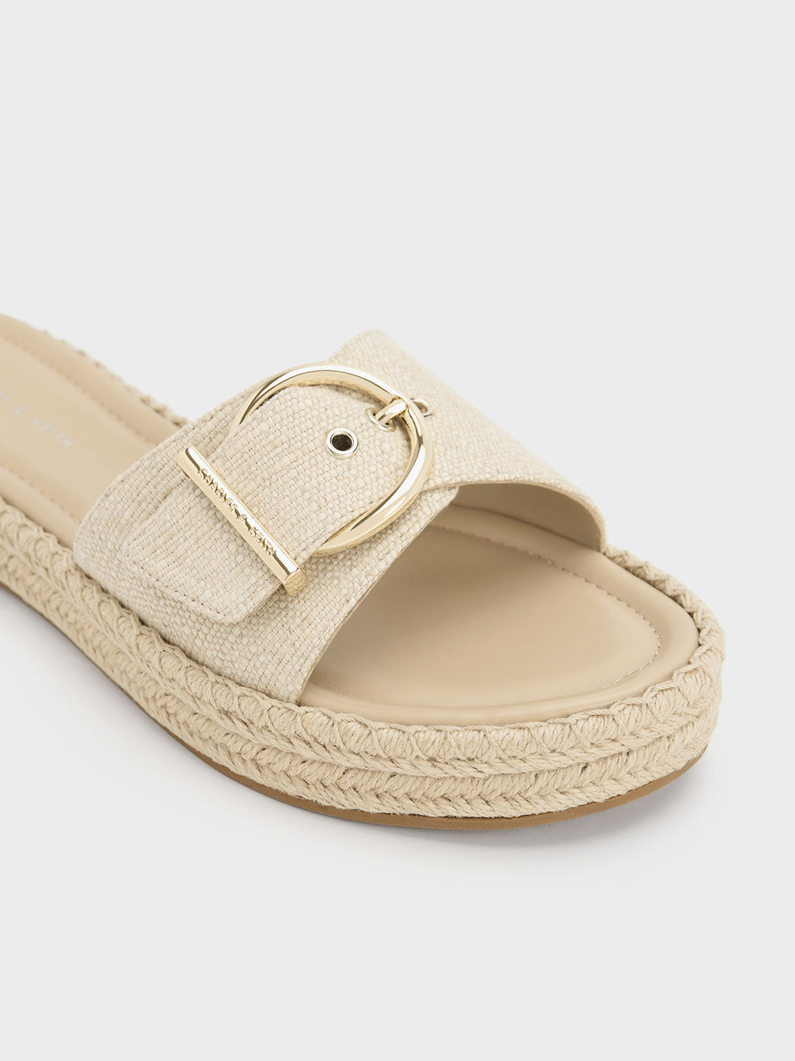 Gold flat espadrille sandals online