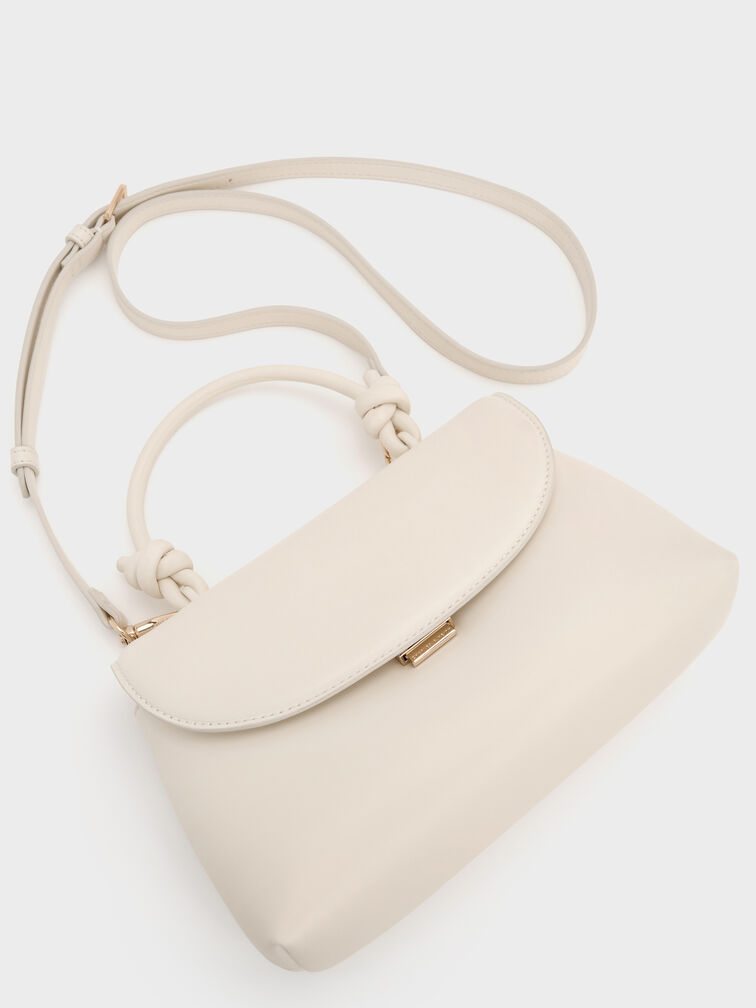 Sammie Knotted-Handle Two-Way Backpack, Cream, hi-res