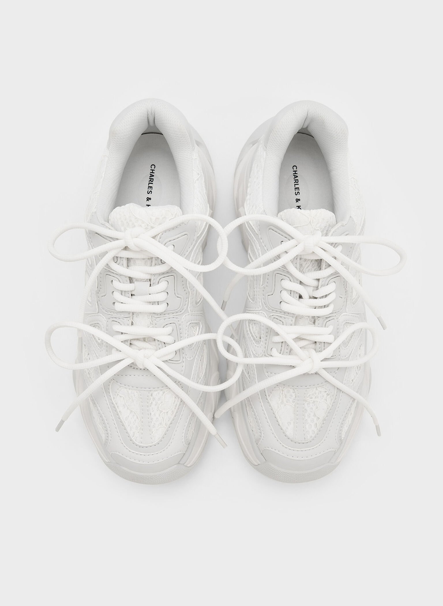 Gaskell Lace Chunky Sneakers, White, hi-res