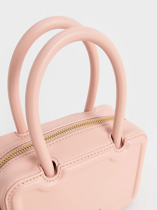 Perline Elongated Top Handle Bag, Pink, hi-res