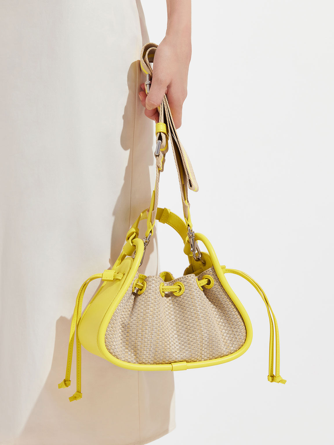 Charles and keith yellow bag top
