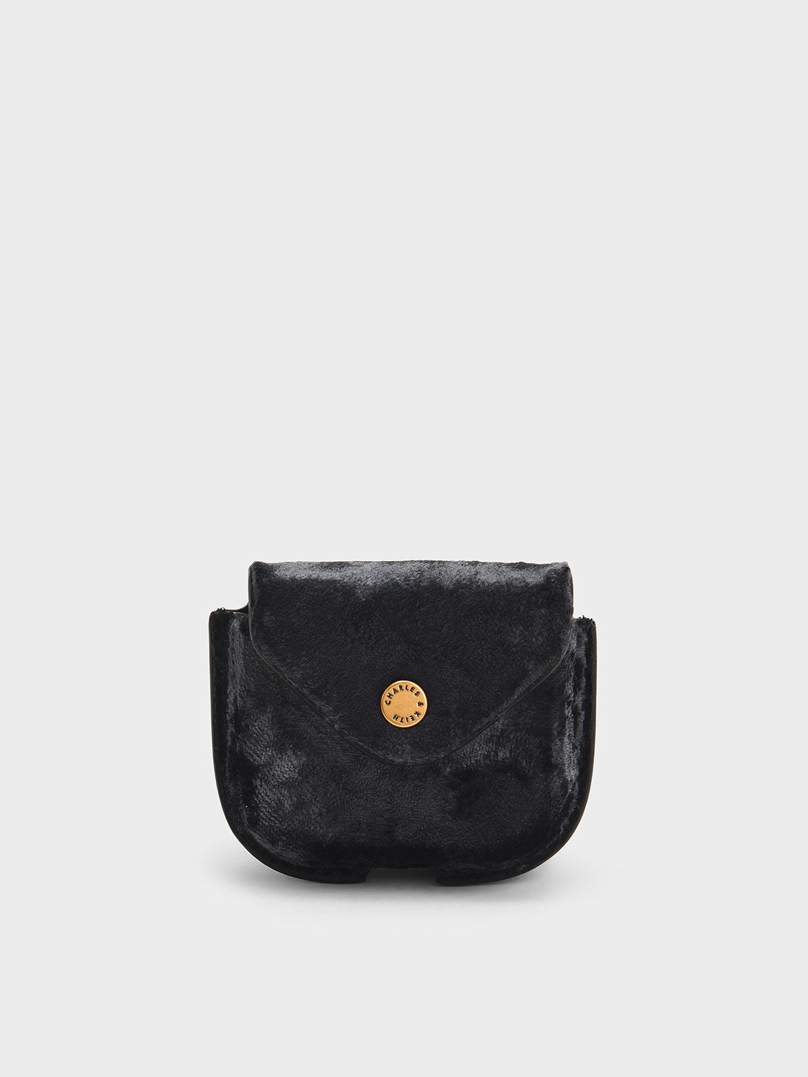 Holiday 2021 Collection: Chantria Velvet AirPods Pouch, Black, hi-res