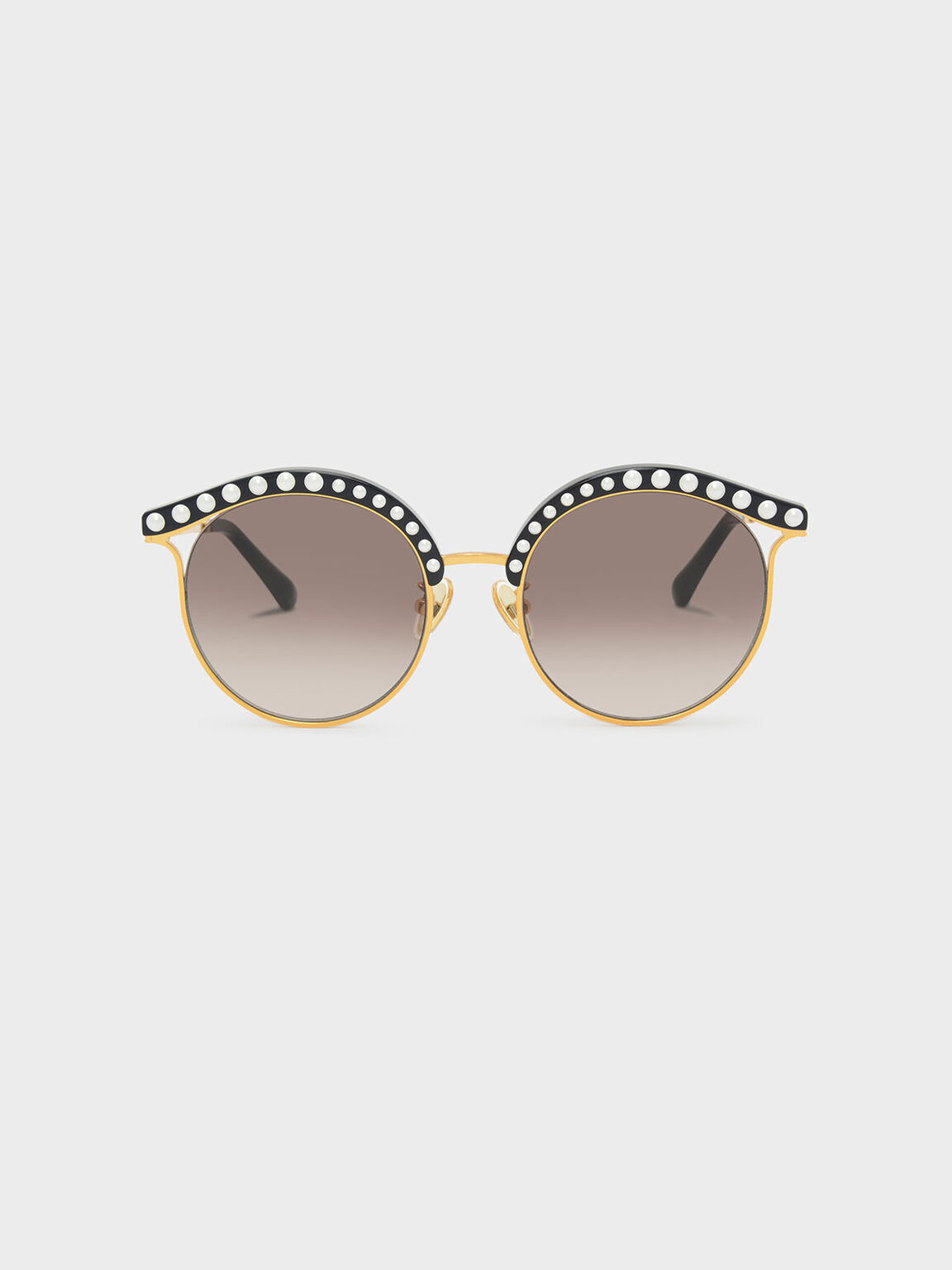 Embellished Sunglasses, Black, hi-res