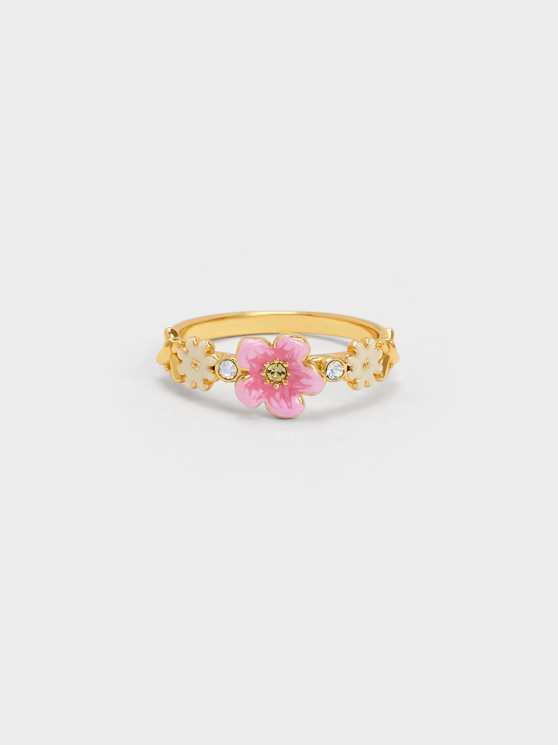 White flower new arrivals ring