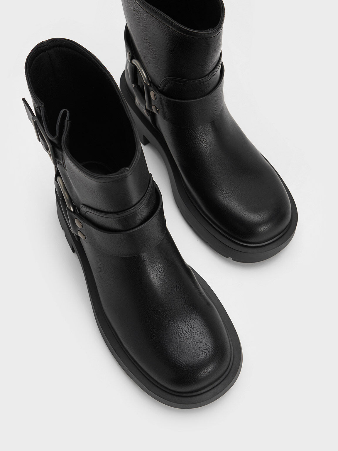 Ankle boots with outlet buckles women's