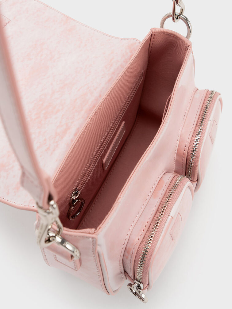 Letitia Front Flap Crossbody Bag - Light Pink