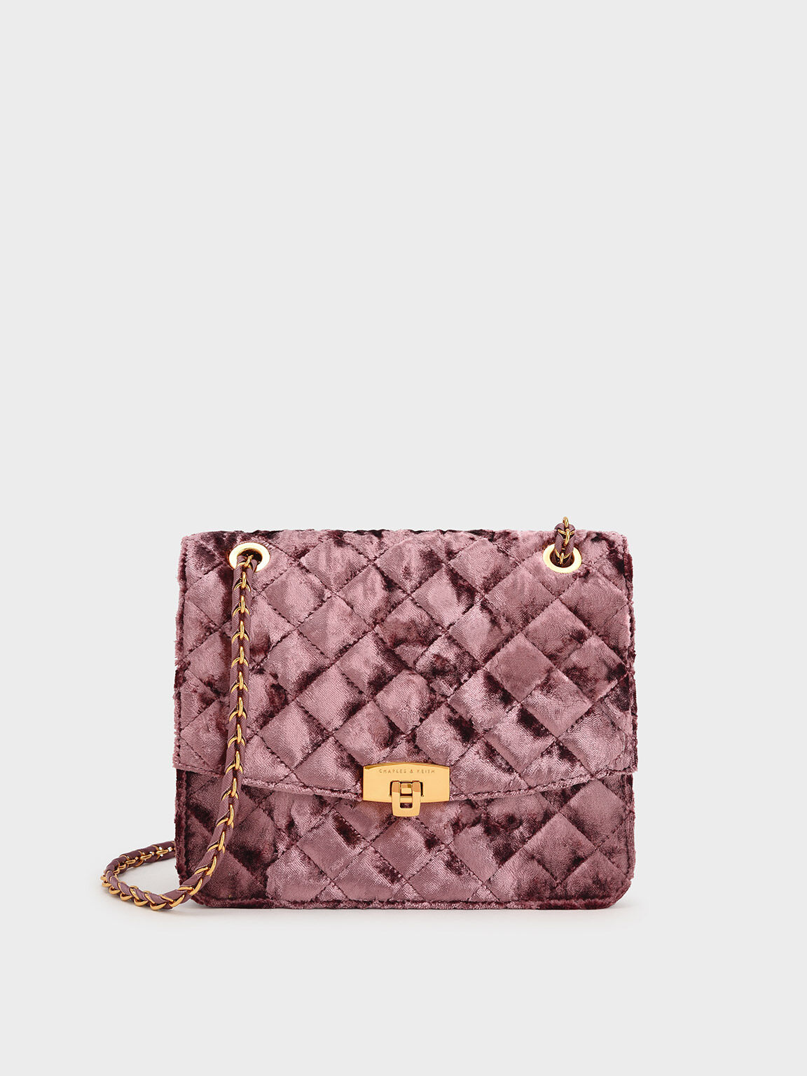 Charles and keith velvet bag Clearance