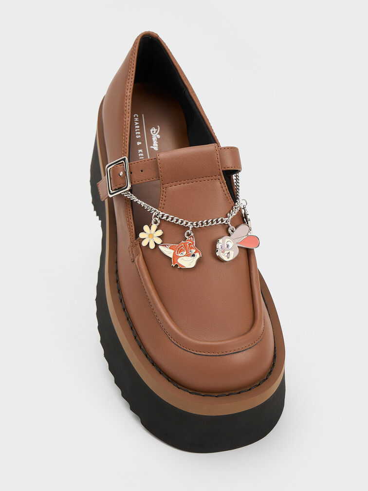 Judy Hopps Chain-Strap Mary Janes, Brown, hi-res