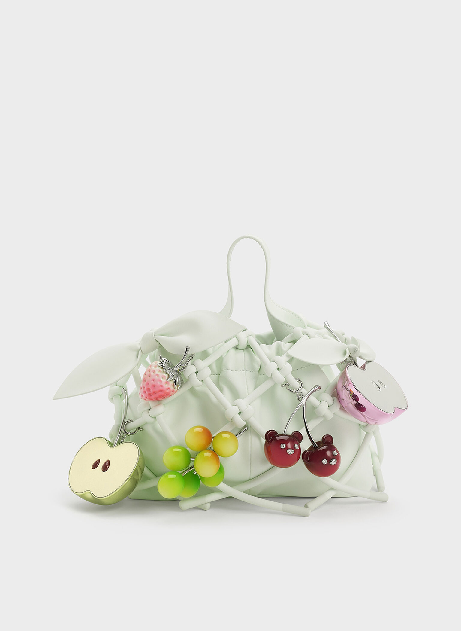 Bolso Ally fruncido y flexible con nudo, Mint Sorbet, hi-res