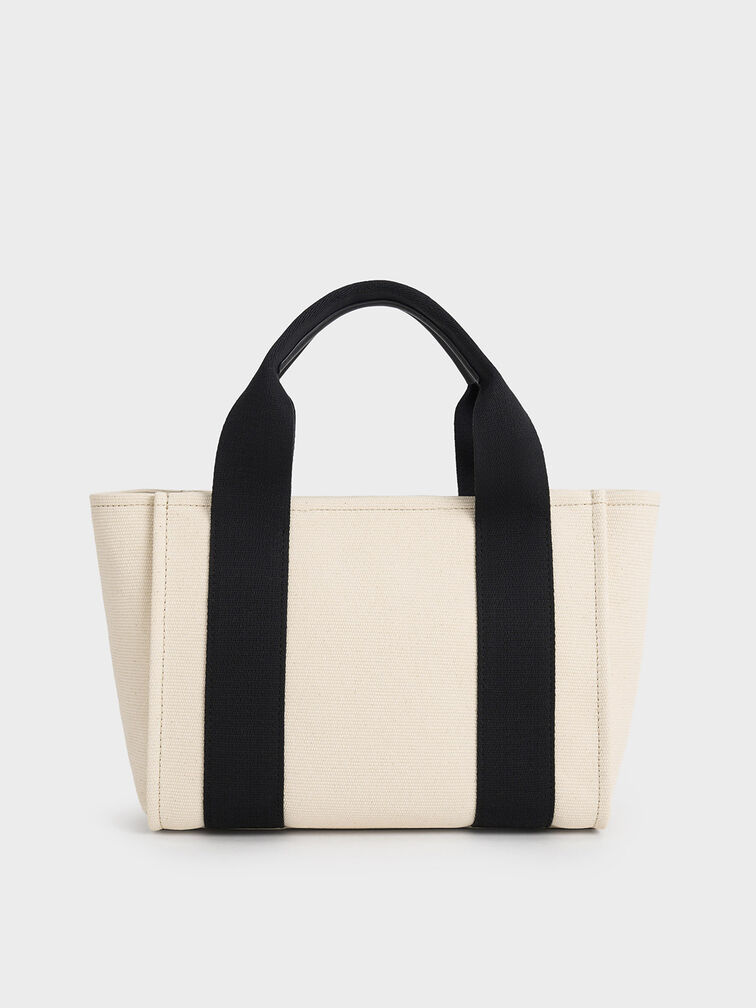 Bolso tote Kay de lona, Multicolor, hi-res