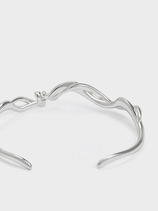 Allegro Sculptural Cuff Bracelet, Silver, hi-res