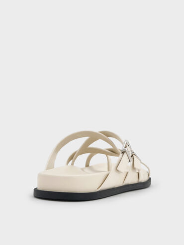 Crossover Toe-Ring Sandals, Chalk, hi-res