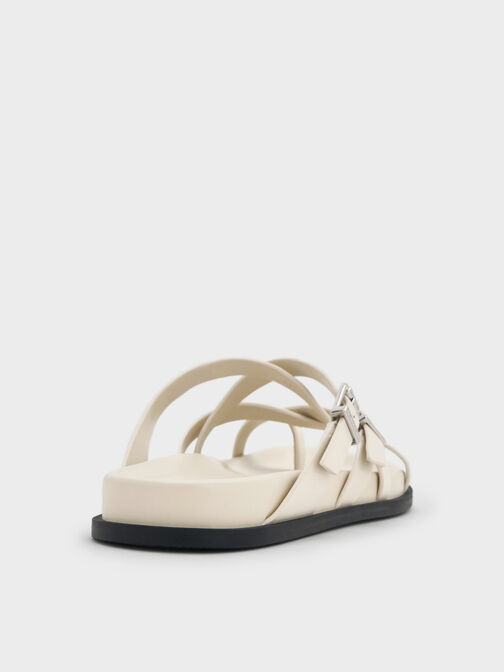 Crossover Toe-Ring Sandals, Chalk, hi-res
