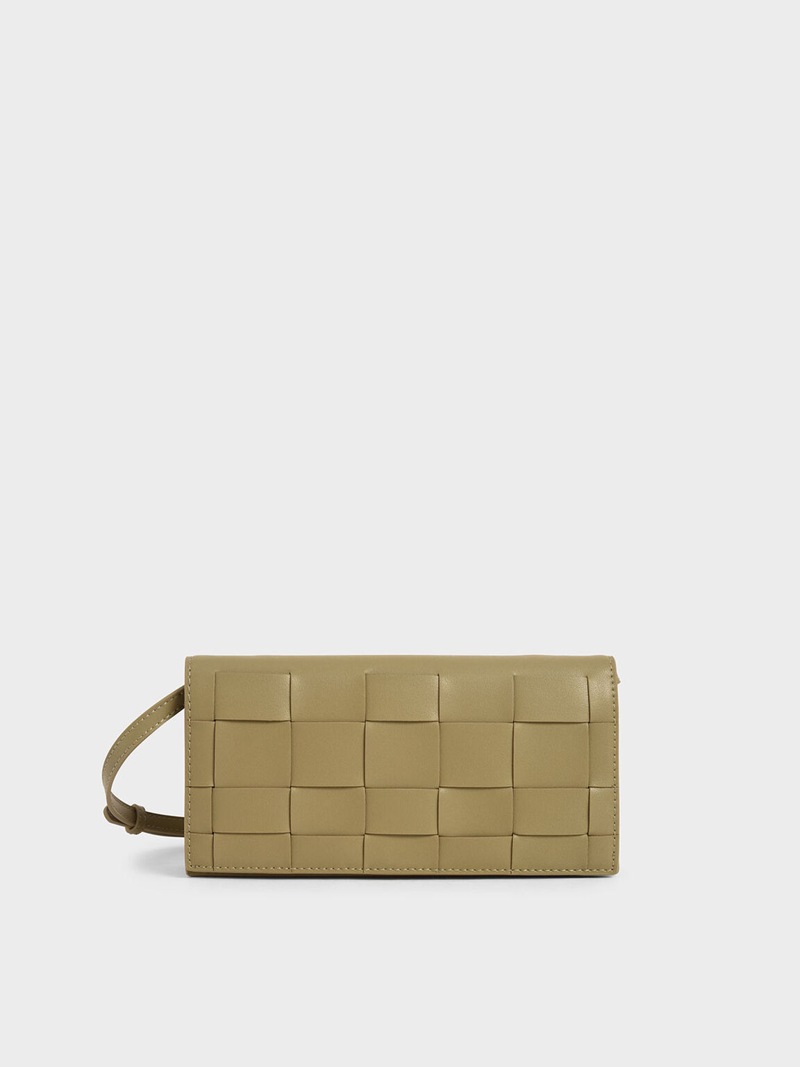 Sage Green Woven Long Wallet Charles Keith Id