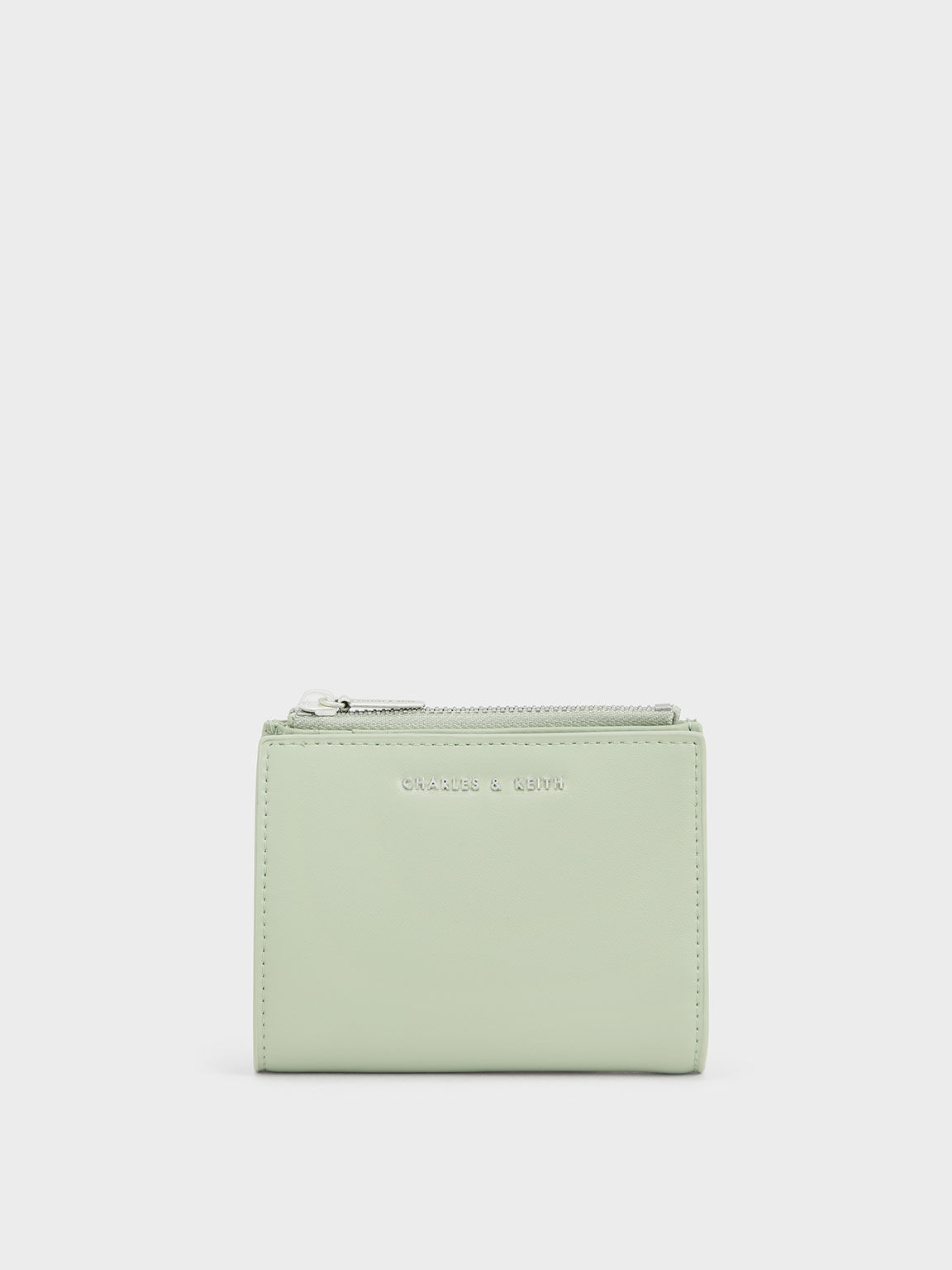Mint Green Top Zip Mini Wallet - CHARLES & KEITH IL